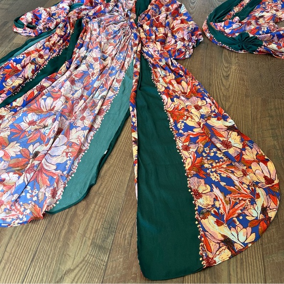Intimately By Free People In Bloom Kimono Set Color Midnight Combo Medium - Picture 14 of 15